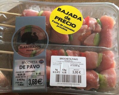 Brocheta de pavo front packaging