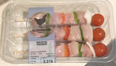 Brochetas marinadas front packaging