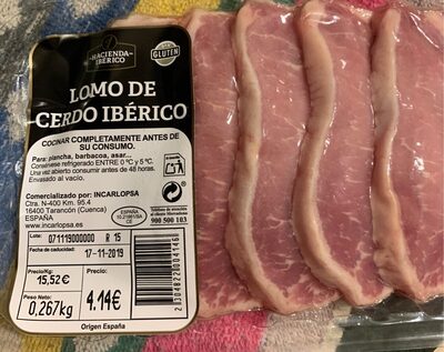 Lomo de cerdo ibérico front packaging