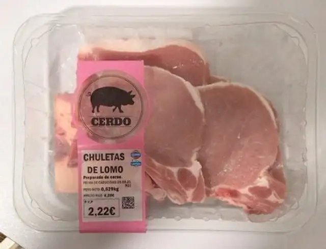 Chuletas de lomo front packaging