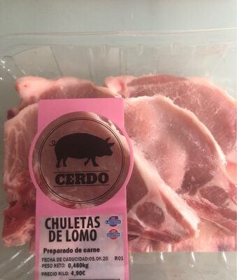 Chuletas de lomo front packaging