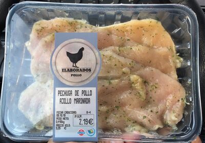 Pechuga de pollo ajillo empanada