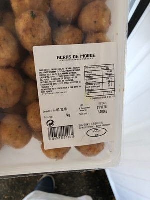 Accras de morue front packaging