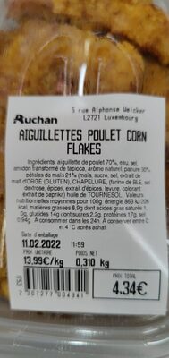 Aiguillettes de poulet corn flakes