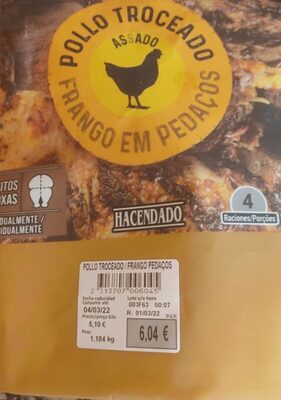 Pollo troceado asado