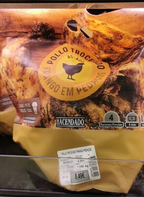 Pollo troceado asado