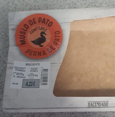Muslo de Pato confiado front packaging