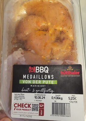 BBQ Medallions von der Pute mariniert