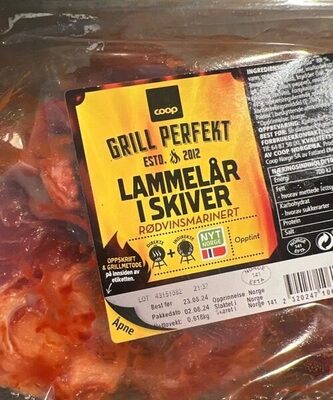 Lammelår i skiver