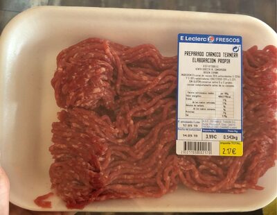 Preparado carnico de ternera