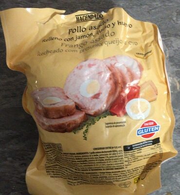 Pollo asado Relleno con jamon,queso y huevo