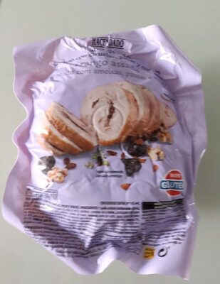 Pollo asado relleno de ciruelas pasas y nueces