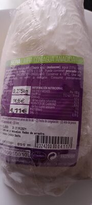 Sepia limpia con agua añadida front packaging