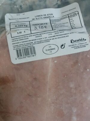 Lomos de atún congelados