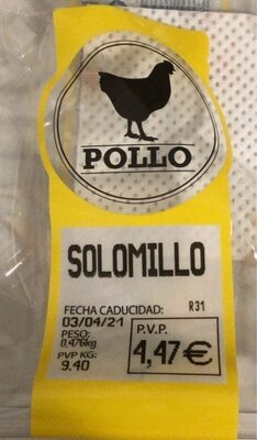 Solomillo pollo front packaging