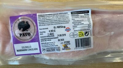 Solomillo marinado congelado