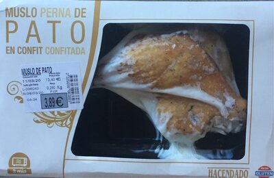Muslo de pato en confit front packaging
