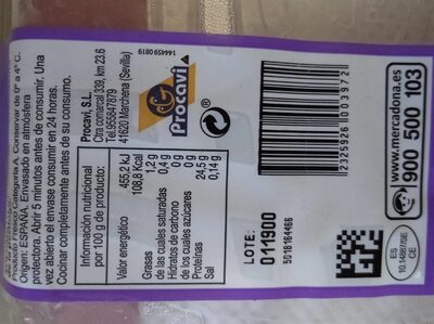 Solomillo de pavo nutrition facts table