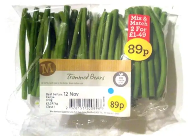 Trimmed Beans front packaging