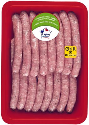 16 Saucisses de lapin aux herbes de Provence front packaging
