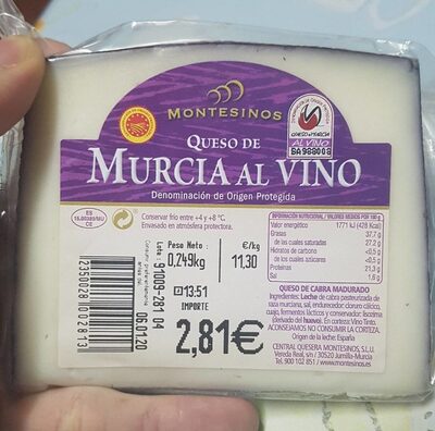 Queso de Murcia al vino