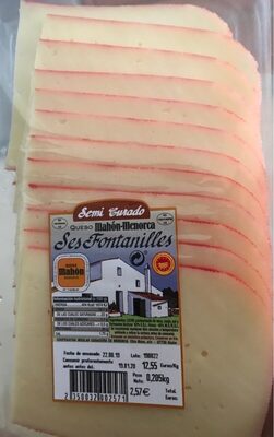 Queso semi curado mahones front packaging