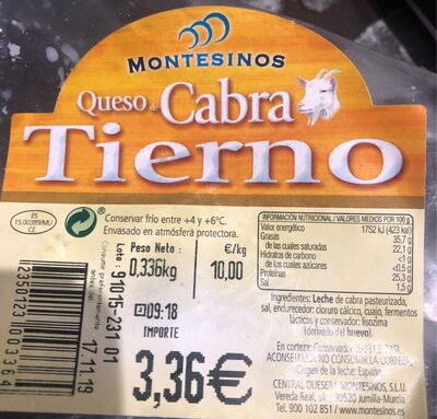 Queso de Cabra Tierno