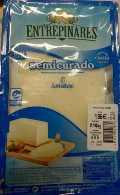 Queso semicurado en lonchas front packaging
