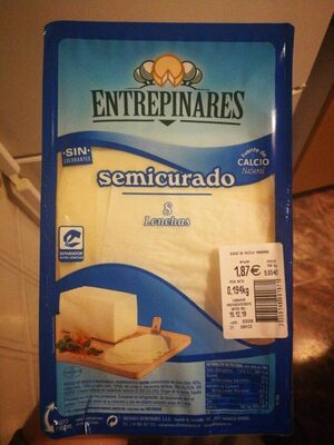 Queso semicurado lonchas front packaging