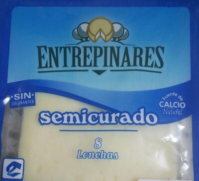 Queso lonchas semicurado front packaging