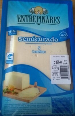 Queso semicurado lonchas front packaging
