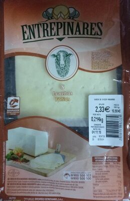 Queso de oveja madurado en lonchas front packaging