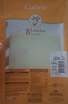 Queso de cabra en lonchas