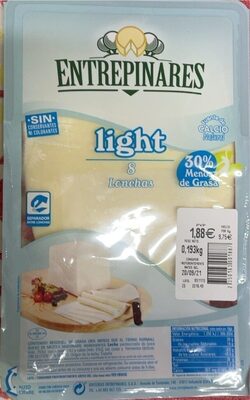 Queso light lonchas front packaging