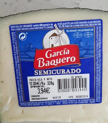Queso Garcia Baquero Semicurado