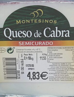 Queso de Cabra Semicursdo