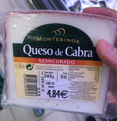 Queso de cabra semicurado front packaging