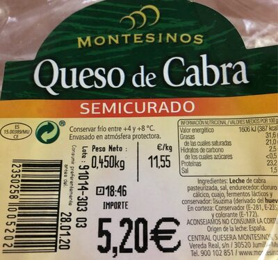 Queso de Cabra semicurado