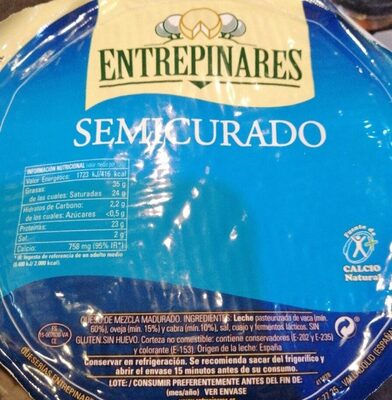 Queso semicurado front packaging