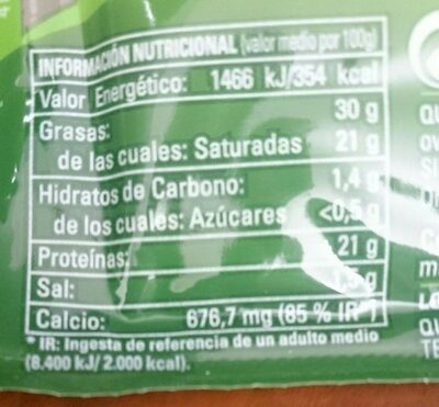 Queso tierno nutrition facts table