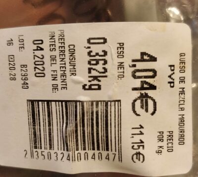 Queso Gran Reserva. Selección especial