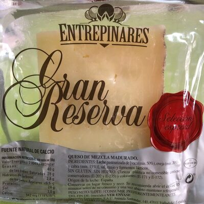 Queso gran reserva front packaging