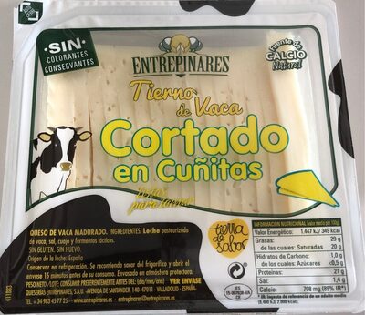 Tierno de vaca cortado en cuñitas