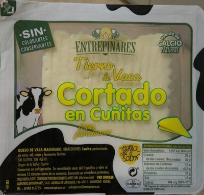 Tierno de vaca cortado en cuñitas