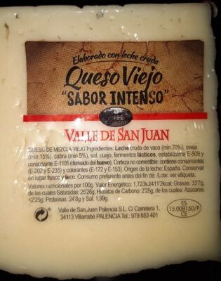 Queso viejo "sabor intenso "