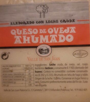 Queso ahumado front packaging