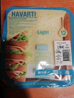 Queso Havarti en lonchas light