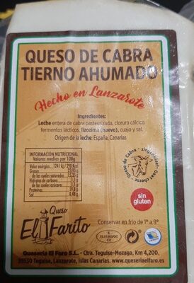 Queso de cabra tierno ahumado front packaging