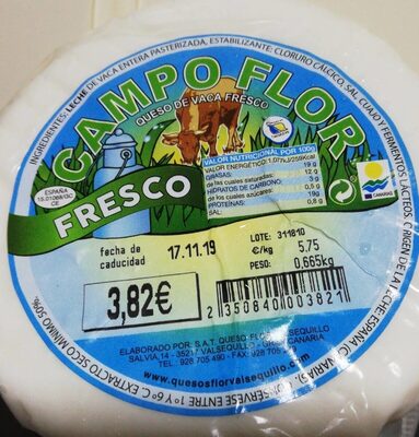 Queso fresco campo flores