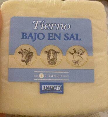 Queso tierno bajo en sal